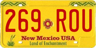 NM license plate 269ROU