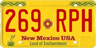NM license plate 269RPH