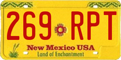 NM license plate 269RPT