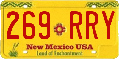 NM license plate 269RRY