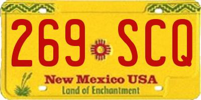 NM license plate 269SCQ
