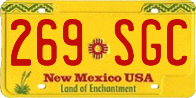 NM license plate 269SGC