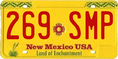 NM license plate 269SMP