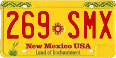 NM license plate 269SMX