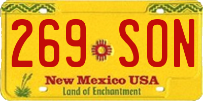 NM license plate 269SON