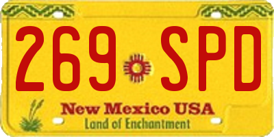 NM license plate 269SPD