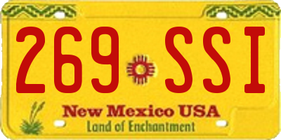 NM license plate 269SSI