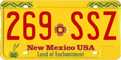 NM license plate 269SSZ