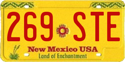 NM license plate 269STE
