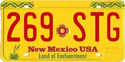 NM license plate 269STG