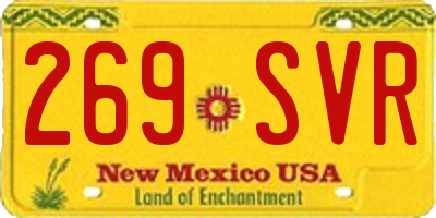 NM license plate 269SVR
