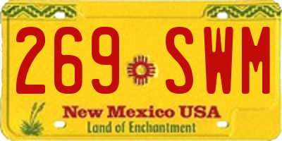 NM license plate 269SWM