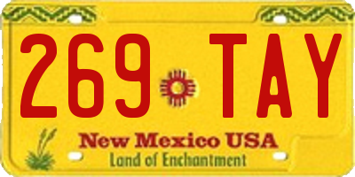 NM license plate 269TAY
