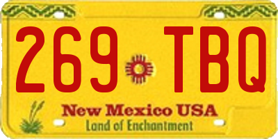 NM license plate 269TBQ