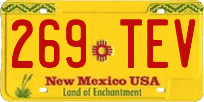 NM license plate 269TEV
