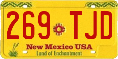 NM license plate 269TJD