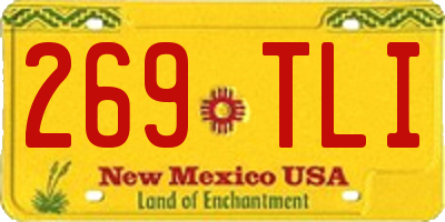 NM license plate 269TLI