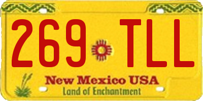 NM license plate 269TLL
