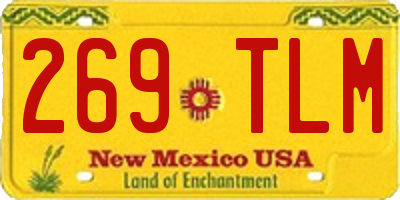 NM license plate 269TLM
