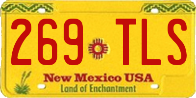 NM license plate 269TLS