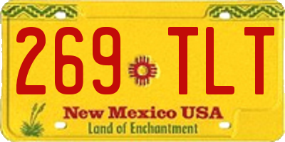 NM license plate 269TLT