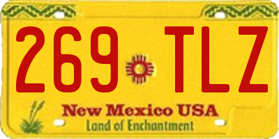 NM license plate 269TLZ