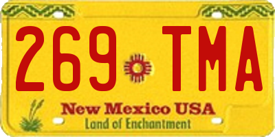 NM license plate 269TMA