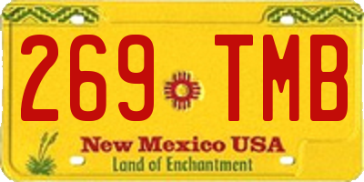NM license plate 269TMB