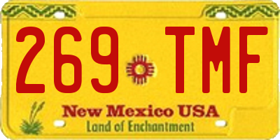 NM license plate 269TMF