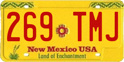 NM license plate 269TMJ