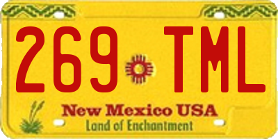 NM license plate 269TML