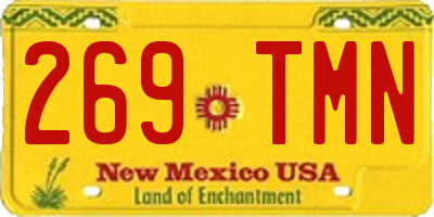 NM license plate 269TMN