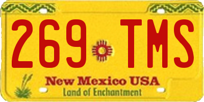 NM license plate 269TMS