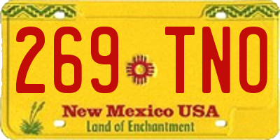 NM license plate 269TNO