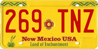 NM license plate 269TNZ