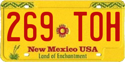 NM license plate 269TOH