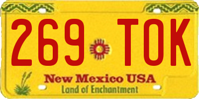 NM license plate 269TOK