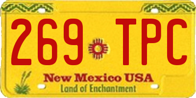 NM license plate 269TPC