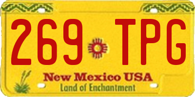 NM license plate 269TPG