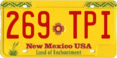 NM license plate 269TPI