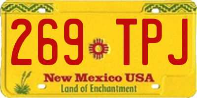 NM license plate 269TPJ
