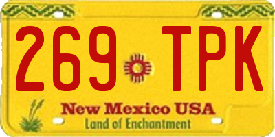 NM license plate 269TPK