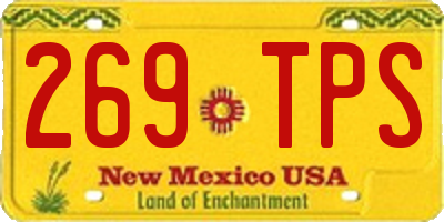 NM license plate 269TPS