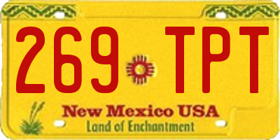 NM license plate 269TPT