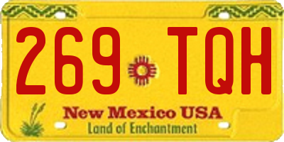NM license plate 269TQH
