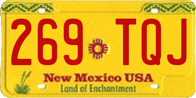 NM license plate 269TQJ