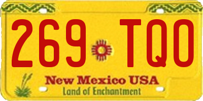 NM license plate 269TQO