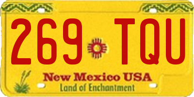 NM license plate 269TQU