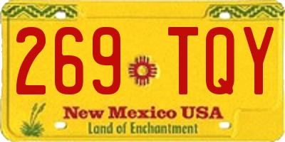 NM license plate 269TQY