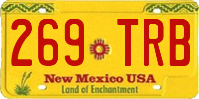 NM license plate 269TRB
